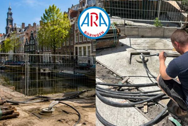 Funderingsherstel in Amsterdam? Onderzoek of nieuwe funderingspalen ook energie kunnen leveren voor een bodemwarmtepomp.