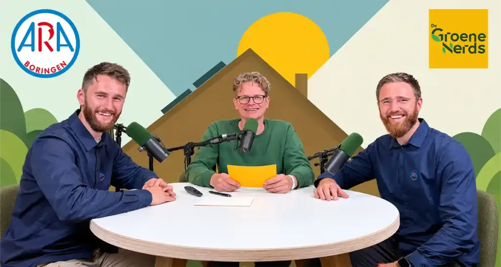 ARA Boringen bij De Groene Nerds op Beurs Eigen Huis: luister naar Arend en Ruben over bodemwarmtepompen, bronboringen en koeling.